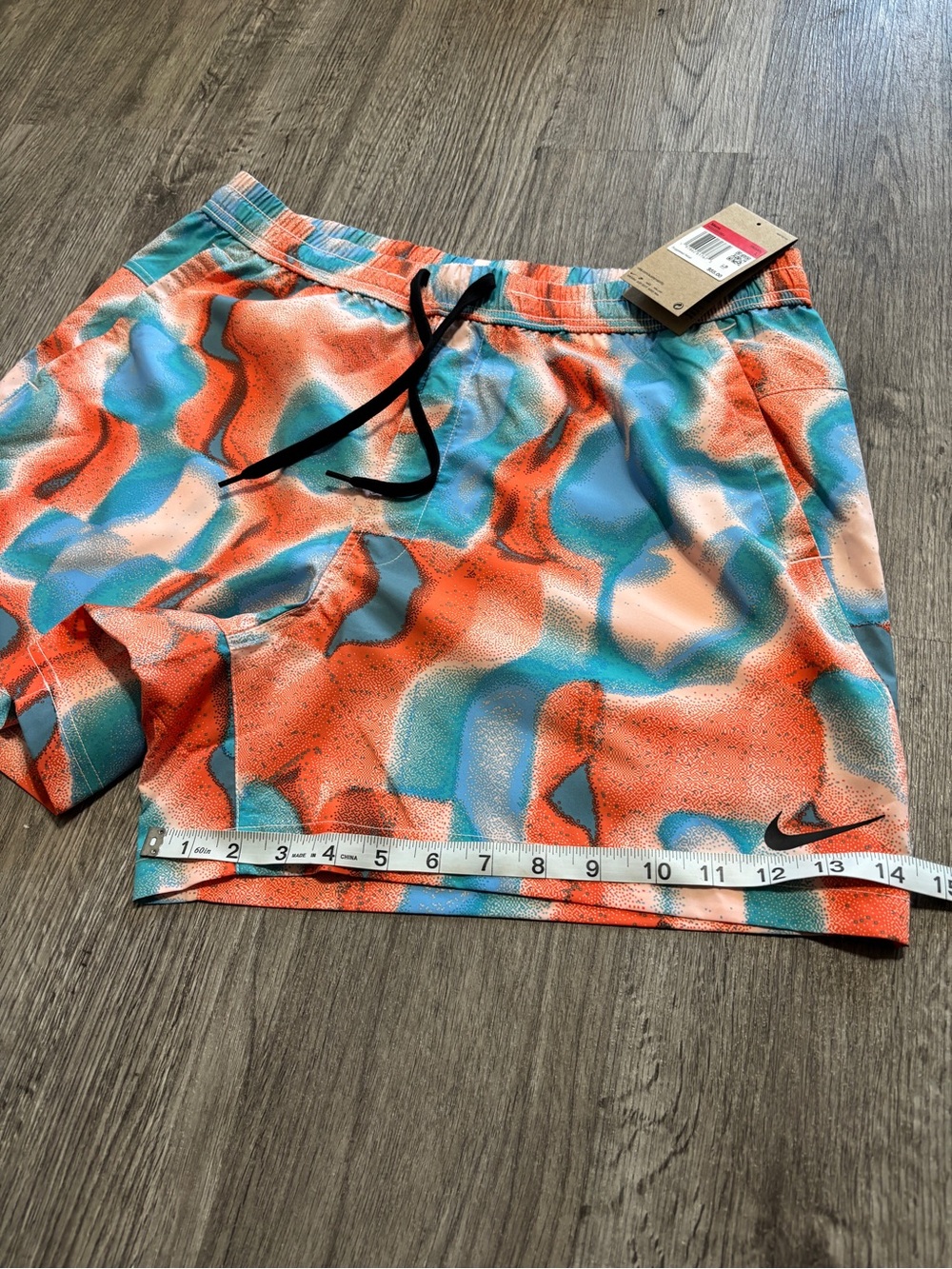 Nike Shorts Multifuncional Printed Men’s  Size L Blue Orange lightweight - Picture 11 of 11